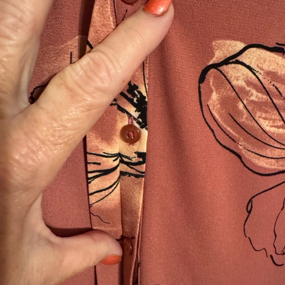 ❤️SUMMER FLORAL PRINT "MAUVE" SLEEVELESS TOP XLARGE #S - Picture 4 of 10